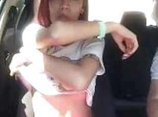 innocent latina accepts challenges from the uber driver