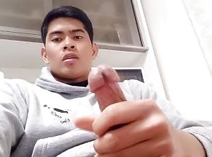 Horny Handsome Guy Masturbate in The House