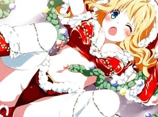 Blonde horny stepsister gives me gifts in Christmas anime hentai uncensored cartoon