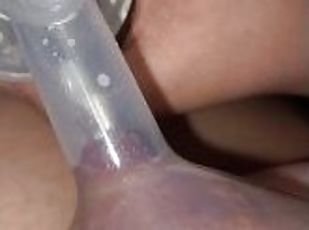 Big titty breast pump milking MILF
