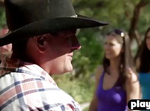 Cowboy swinger couple enjoyed fucking with other couples