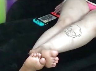 Gamer Girl Teases You With Her Feet joi tickle FREE PREVIEW by Bulma Badass