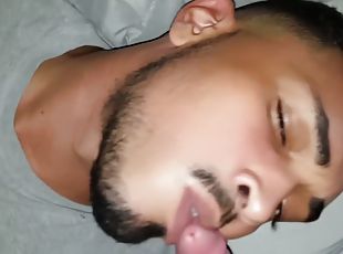 Lucky Daddy Gets Cock Sucked by Spanish Stud