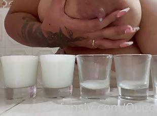 QOM milk in shot