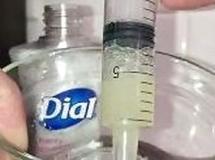 Making the new Dial formula called “Pure Cum” from my saved cum loads