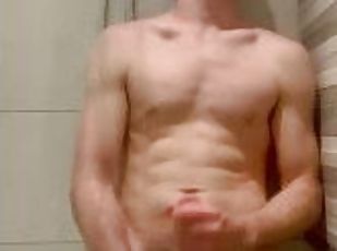 Twink wanks and cums in the boy’s locker room