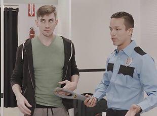 Cop fucks twink and releases his load in his ass