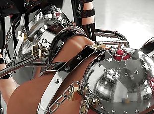 Chastity Slave in Wheelchair Dominated Hardcore 3D BDSM Animation