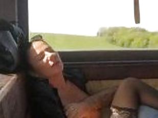 PUSSY EATING TRIP TO A PUBLIC NATIONAL PARK OUTLOOK..MILF WITH SHAVED VAGINA,REAL ORGASM
