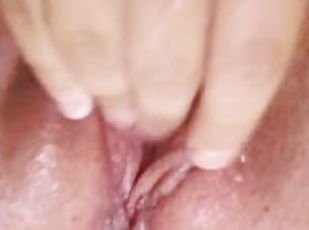 Up Close Squirting in the Bathroom