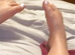 Cute white toes feet