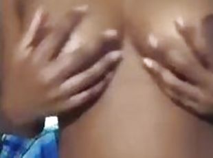 Real Teen Rubs Perfect Tits With Oil