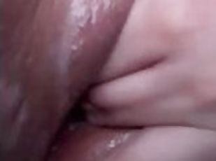 Playing with my tight wet pussy and using my 9inch dildo