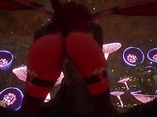 Succubus Girl Gets Fucked By A Devil In A Cave  Monster cock for the sexy girl