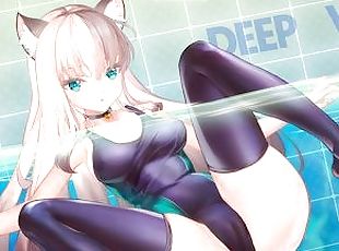 hentai uncensored pussy a neko schoolgirl in a swimsuit so tight and virgin.