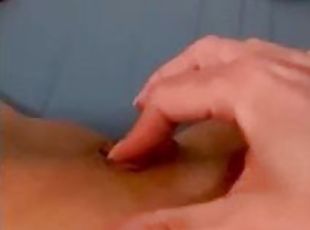 Amateur girl rubs clit on holiday - ASMR - wet pussy