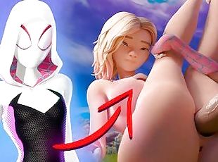 Fortnite porn Spider Gwen Creampie rule34 3D hentai uncensored Fortnite Version