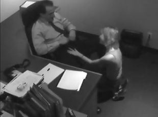 Blonde secretary sucks her bosss big cock