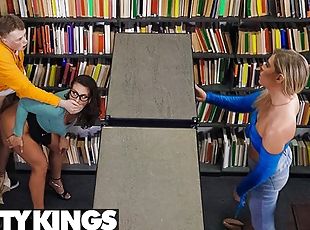 REALITYKINGS - College Librarian Mandy Waters Sucks Jimmy Michaels Dick Behind The Shelf Near His GF